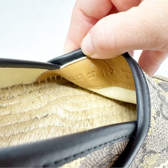 Gucci GG Supreme Monogram Bee Espadrille Flats Loafers - Picture 9 of 11